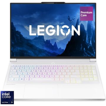 Lenovo Laptop Gaming Lenovo Legion 7 16IAX10, procesor Intel Core™ Ultra 9 275HX pana la 5.4GHz, 16 inch, WQXGA, OLED, 240Hz, 32GB DDR5 RAM, 1TB SSD, NVIDIA® GeForce RTX™ 5070 8GB GDDR7, No OS, Alb
