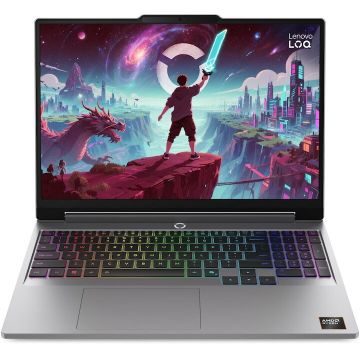 Lenovo Laptop Gaming Lenovo LOQ 15AHP11, Procesor AMD Ryzen™ 7 250, Display 15.3 WUXGA, IPS, 165Hz, 16GB DDR5 RAM, 1TB SSD, Placa video NVIDIA GeForce RTX™ 5050 8GB GDDR7, No OS, Luna Grey