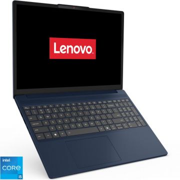 Lenovo Laptop Lenovo IdeaPad Slim 3 15IRH10, Intel Core™ i5-13420H, 15.3 inch, RAM 24 GB, SSD 1 TB, Intel UHD Graphics, Fara sistem de operare, Albastru