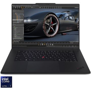 Lenovo Laptop Lenovo ThinkPad P1 G7, procesor Intel® Core™ Ultra 7 165H vPro® pana la 3.80 GHz, 16 inch, WUXGA, 32GB, 1TB SSD PCIe Gen4, NVIDIA® GeForce RTX™ 4060 8GB, Windows 11 Pro, Negru