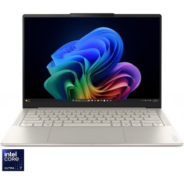 Lenovo Laptop Lenovo Yoga Slim 7 14ILL10, Procesor Intel Core™ Ultra 7 256V, Display 14 WUXGA, OLED, 16GB LPDDR5x RAM, 1TB SSD, Placa video integrata Intel Arc Graphics 140Vs, Windows 11 Home, Seashell