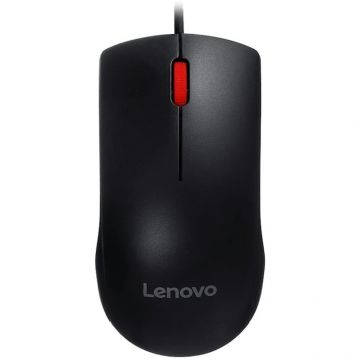 Lenovo Mouse cu fir Lenovo 120, 1600 DPI, conectivitate USB-A, senzor optic, Negru