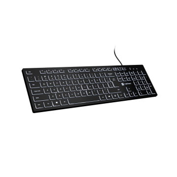 natec Tastatura Natec Herring Slim, Cu fir, Lungime cablu 1.5 m, USB, Negru