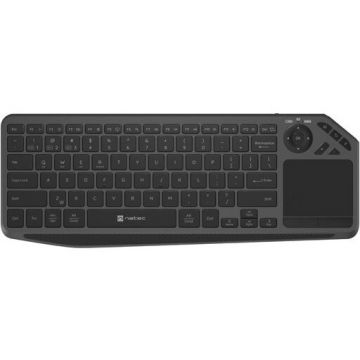 natec Tastatura wireless Natec Turbot 2, Bluetooth + 2,4 GHz, slim, cu touchpad, Negru