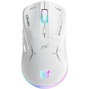 ONIKUMA Mouse Gaming CW917, wireless 2.4G 800-2800 DPI RGB Alb