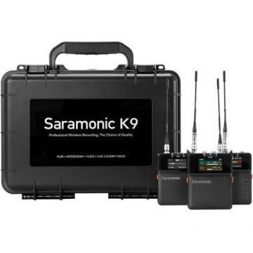 SARAMONIC Sistem lavaliere wireless UHF Saramonic K9 Digital Duo, inregistrare interna pe 32-Bit Float si timecode