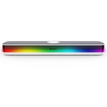 A4tech Soundbar de gaming compact A4tech Bloody S10, putere 10W, iluminare RGB, Alb