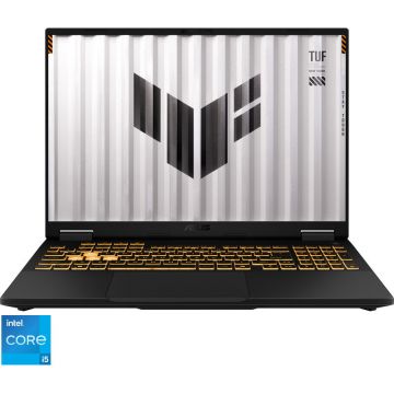 Asus Laptop ASUS Gaming TUF F16 FX608JHR-RV127, Display 16'' FHD+ 165Hz, Procesor Intel® Core™ i5 14450HX, RAM 16GB DDR5, 512GB SSD, Placa video NVIDIA GeForce RTX 5050 8GB, No OS, Jaeger Gray