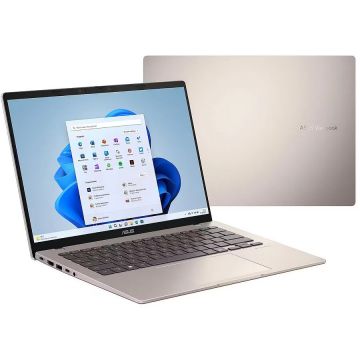 Asus Laptop Asus Vivobook 14 X1407, Qualcomm X1-26-100, 14 inch, RAM 16 GB, SSD 512 GB, Adreno, Windows 11 Home, Auriu