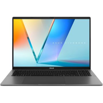 Asus Laptop ASUS Vivobook S16 M3607GA cu procesor AMD Ryzen™ AI 7 445 pana la 4.6GHz, Display 16'', Full HD, OLED, 16GB DDR5 RAM, 1TB SSD, Placa video AMD Radeon™ 840M Graphics, Windows 11 Home, Matte Gray
