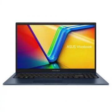 Asus Laptop Asus Vivobook X1504VA, Intel Core 5 120U, 15.6 inch FHD, 16GB RAM, 512GB SSD, Free DOS, Albastru