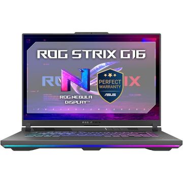 Asus Laptop Gaming ASUS ROG Strix G16, procesor AMD Ryzen™ 9 9955HX pana la 5.4GHz, 16'', Full HD+, WUXGA, 165Hz, IPS, 32GB DDR5 RAM, 1TB SSD, NVIDIA® GeForce RTX™ 5050 8GB GDDR7, No OS, Gri