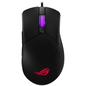 Asus Mouse Gaming cu fir ASUS ROG GLADIUS III CORE, 12.000 DPI, 1000HZ, PAW3311, ROG Micro Switch II, ROG Push-Fit Switch Sockets, 72g, Negru