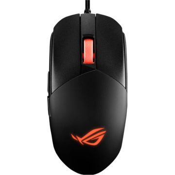 Asus Mouse Gaming cu fir ASUS ROG STRIX IMPACT III, 12000 DPI, Senzor PAW3311, ROG Micro Switches, 59 g, Negru