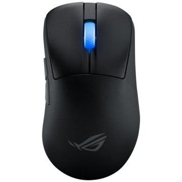 Asus Mouse Gaming Wireless ASUS ROG KERIS II ACE, 42000 DPI, senzor optic ROG AimPoint Pro, Aura Sync, 54g, Negru