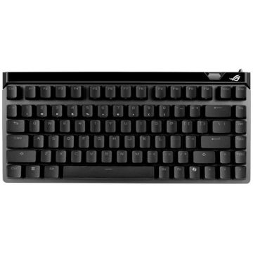 Asus Tastatura Gaming cu fir ASUS ROG ROG FALCHION ACE 75HE PBT, ROG HFX V2&V2X, Negru, 90MP047H-BKUA20