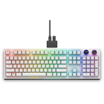 Asus Tastatura Gaming Dell Alienware Tri-Mode, Wireless, USB, Alb