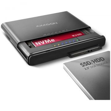 AXAGON Docking Station HDD/SSD AXAGON, USB 3.2 Gen 2 Type-C, M.2, 2.5, 3.5 inch, 2 bay