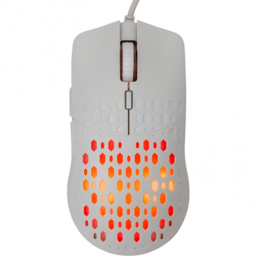 BARRACUDA Mouse Gaming Barracuda BGM-022, Cu fir, USB, 3200 dpi, iluminare LED, Alb