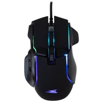 BARRACUDA Mouse Gaming cu fir Baracuda PIRANHA BGM-071, 7200 DPI, optic, butoane programabile, cablu textil impletit, Negru