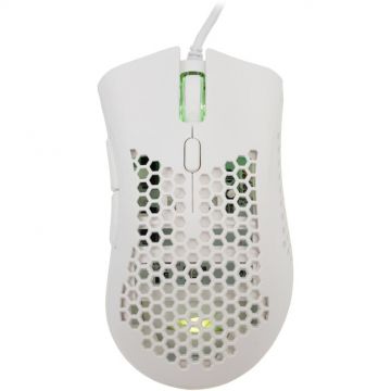 BARRACUDA Mouse Gaming cu fir Barracuda CORAL, 12.800 DPI, 1.000Hz, 100IPS, 20G, Chipset INSTANT 825, Switch-uri HUANO, Butoane Programabile, RGB LED, Cablu 1.5m, Alb