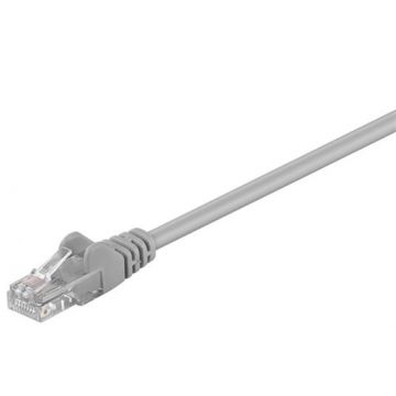cablu de retea u/utp goobay, cat5e, patch cord, 50m, gri