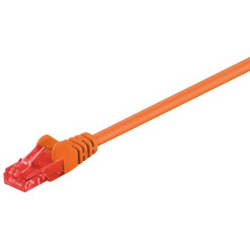 cablu de retea u/utp goobay cat6 patch cord 15m portocaliu