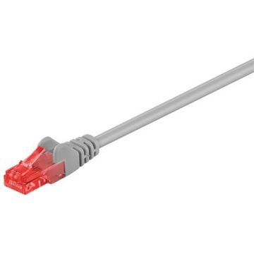 cablu de retea u/utp goobay, cat6, patch cord, 25m, gri