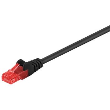 cablu de retea utp goobay, cat6, patch cord, 10m, negru