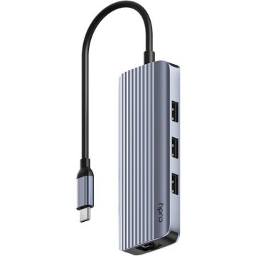 Cudy Hub USB CUDY UH606, 6-IN-1, USB-C Hub,  4K@60Hz HDMI, USB-A 3.0, Gigabit Ethernet