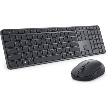 Dell Set Tastatura si Mouse Dell Pro 7 Slim, KM726, US International, RF wireless + Bluetooth, Negru