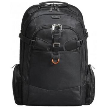 Everki Rucsac laptop Everki Titan Checkpoint GLEKP120, compatibil 18.4 inch, 3 compartimente, 1 buzunar frontal, buzunare laterale, Negru