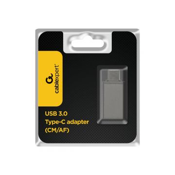 Gembird A USB3 CMAF 01 - Adaptor USB C (M) la USB A 3.0 (F), Negru