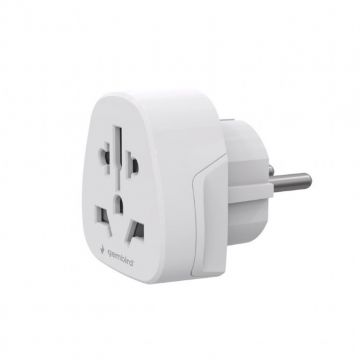 GEMBIRD Adaptor de alimentare Gembird A-AC-EUMINTF, mufa internationala, 15 A, Alb