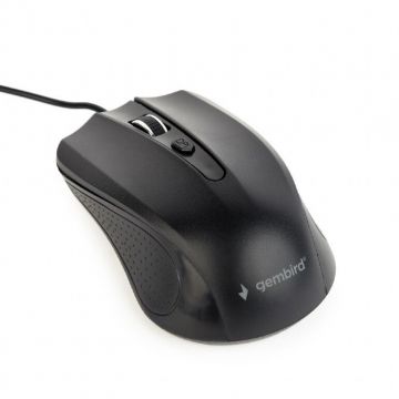 GEMBIRD Gembird MUS-4B-01L Wired optical mouse, USB, black, 1.8m cable