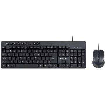 GEMBIRD Set tastatura si mouse Gembird KBS-UM-04, cu cablu, negru, EN layout