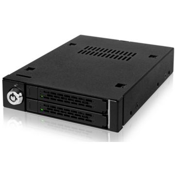 Icy&nbsp;Dock Rack HDD Icy Dock, 2x 2.5 inch SATA/SAS in 3.5 inch bay, Full Metal, Hot-Swap, SATA 6Gbps, SAS 12Gbps