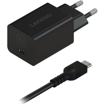 Lenovo Incarcator retea Lenovo GaN Nano, 65W USB-C, Negru