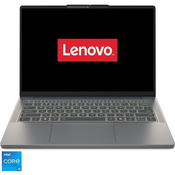 Lenovo Laptop Lenovo IdeaPad Slim 3 14IRH10 cu procesor Intel Core™ i5-13420H, Display 14 WUXGA, OLED, 16GB DDR5 RAM, 512GB SSD, Placa video Intel® UHD Graphics, No OS, Luna Grey