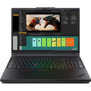 Lenovo Laptop Lenovo ThinkPad P16 Gen 3, Procesor Intel® Core™ Ultra 7 255HX (30M Cache, pana la 5.20 GHz), 16 inch, WUXGA IPS, 32GB RAM, 1TB SSD, nVidia RTX PRO 2000 Blackwell 8GB, Windows 11 Pro, Negru