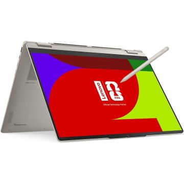 Lenovo Laptop Lenovo Yoga 7 2-in-1 16AGP11 cu procesor AMD Ryzen™ AI 7 445, Display 16 WUXGA, OLED, Touch, 16GB LPDDR5x RAM, 1TB SSD, Placa video AMD Radeon™ 840M Graphics, No OS, Seashell