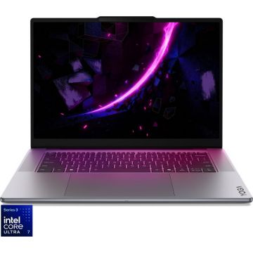 Lenovo Laptop Lenovo Yoga Pro 7 15IPH11, procesor Intel Core™ Ultra 7 356H pana la 4.7GHz, 15.3 2.5K WQXGA, OLED, Touch, 32GB LPDDR5x RAM, 1TB SSD, NVIDIA GeForce RTX™ 5050 8GB GDDR7, Windows 11 Home, Gri