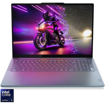 Lenovo Laptop Lenovo Yoga Pro 9 16IAH10, procesor Intel® Core™ Ultra 9 285H pana la 5.4GHz, 16 inch, 3.2K, OLED, 120Hz, Touch, 64GB RAM, 2TB SSD, NVIDIA® GeForce RTX™ 5070 8GB GDDR7, Windows® 11 Home, Albastru Teal