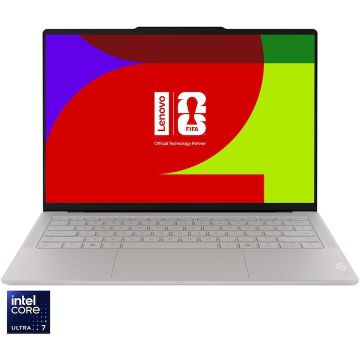Lenovo Laptop Lenovo Yoga Slim 7 Ultra 14IPH11, procesor Intel Core™ Ultra 7 355 pana la 4.7GHz, 14 2.8K, WQXGA+, POLED, 32GB LPDDR5x RAM, 1TB SSD, Intel® Graphics, Windows 11 Home, Seashell