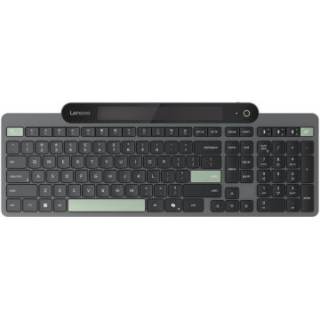 Lenovo Tastatura Lenovo 4Y41R69494, Wireless, Bluetooth 5.1, Full-size, Alimentare Solara, Negru