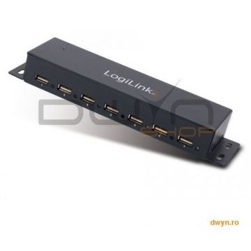logilink HUB USB 2.0 extern, 7*USB,metal, incl. alimentare, Logilink 'UA0148'