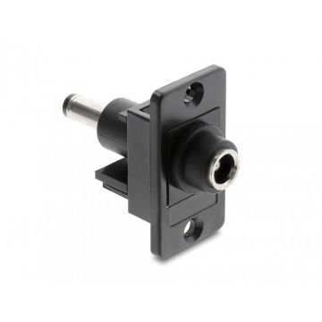 Modul alimentare DC 5.5 x 2.1 mm M-T montare panou, Delock 91116