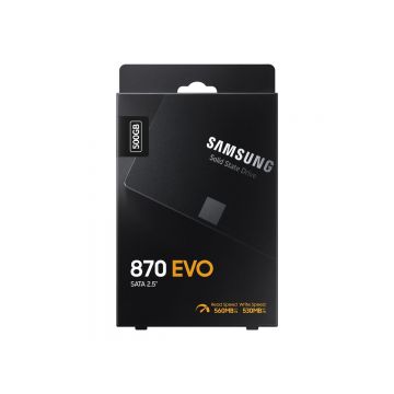 Samsung 870 EVO 500GB - SSD 2.5   SATA III, 560 530 MB s, TLC, 300 TBW