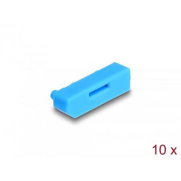 Set 10 buc port blocker pentru Displayport mama Blue, Delock 20951