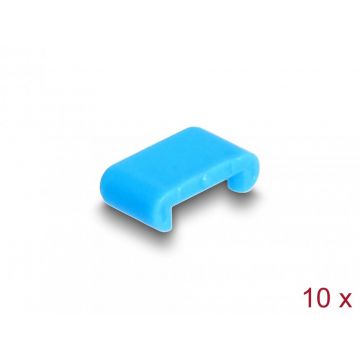 Set 10 buc port blocker pentru USB type C mama Blue, Delock 20950
